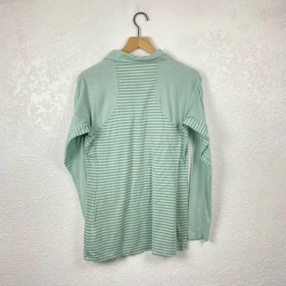 Sierra nevada stripe quarter zip pullover sweatshirt large - Picture 2 of 6